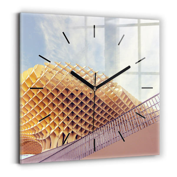 Szögletes fali üvegóra Nézőpont Sevillában