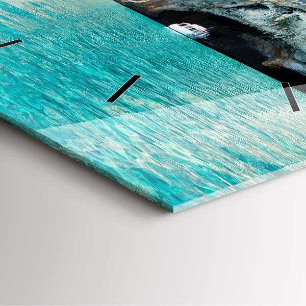 Szögletes fali üvegóra Víz alatti barlang