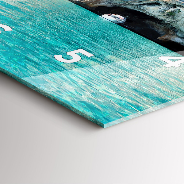 Szögletes fali üvegóra Víz alatti barlang