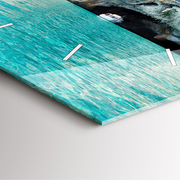 Szögletes fali üvegóra Víz alatti barlang