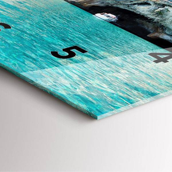 Szögletes fali üvegóra Víz alatti barlang