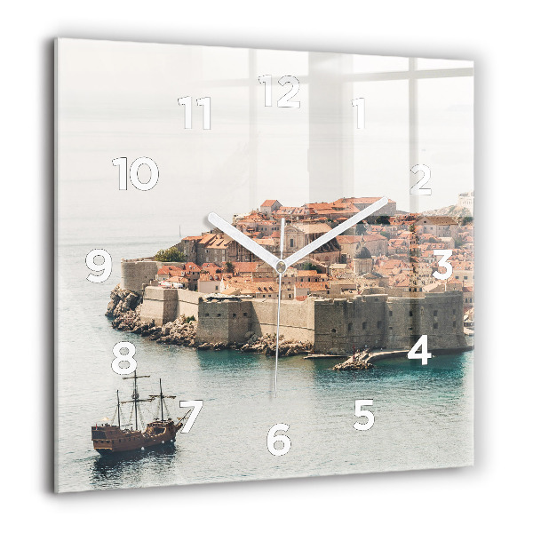 Szögletes fali üvegóra Vitorlás Dubrovnikban