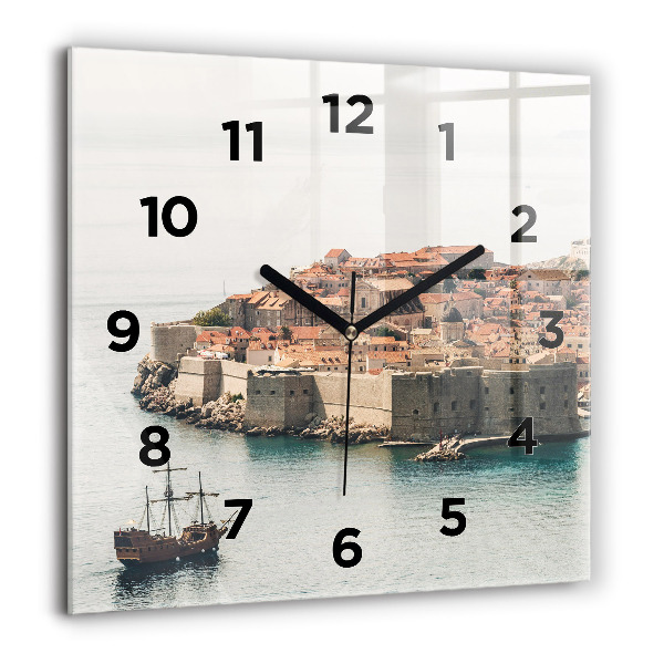 Szögletes fali üvegóra Vitorlás Dubrovnikban