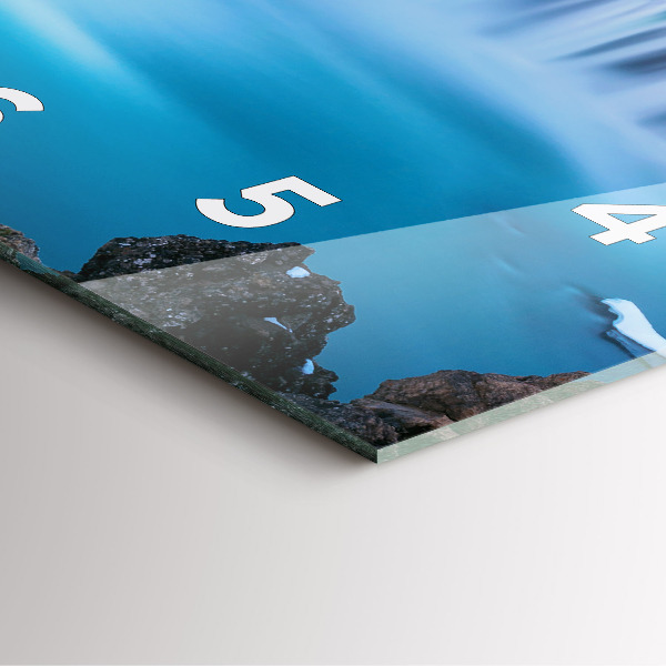 Szögletes fali üvegóra Godafoss vízesés Izlandon