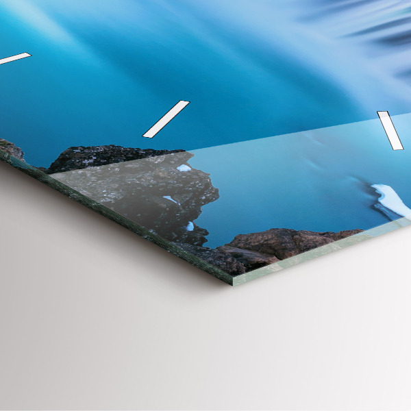 Szögletes fali üvegóra Godafoss vízesés Izlandon