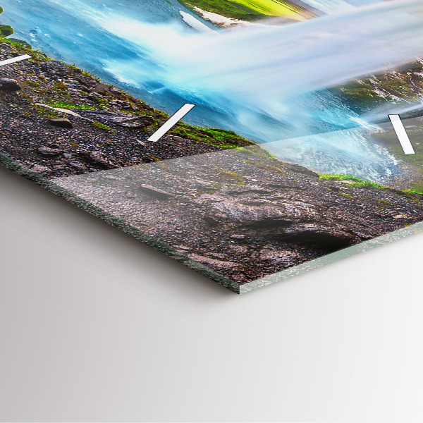 Szögletes fali üvegóra Vízesés Izlandon