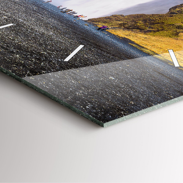 Szögletes fali üvegóra Vízesés Izlandon