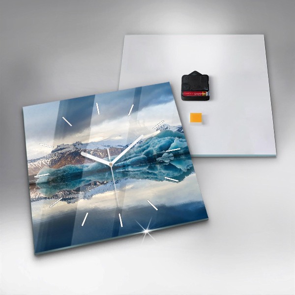 Szögletes fali üvegóra Jokulsarlon-tó Izlandon