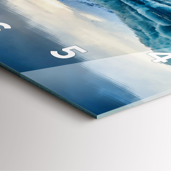 Szögletes fali üvegóra Jokulsarlon-tó Izlandon