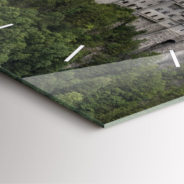 Szögletes fali üvegóra Neuschwanstein kastély