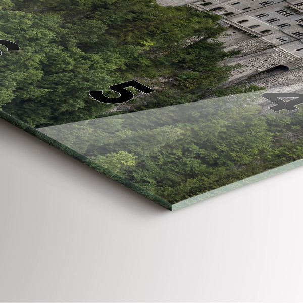 Szögletes fali üvegóra Neuschwanstein kastély