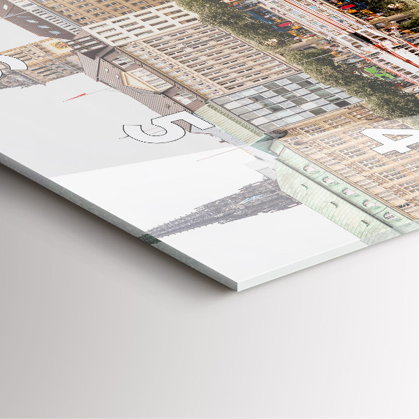 Szögletes fali üvegóra Hamburg folyó Németországban