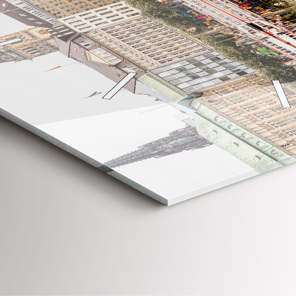 Szögletes fali üvegóra Hamburg folyó Németországban