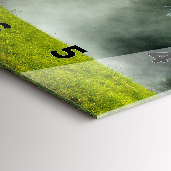 Szögletes fali üvegóra Hegyi táj