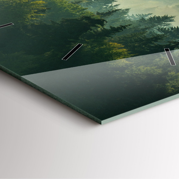 Szögletes fali üvegóra Sunrise Beszkidek