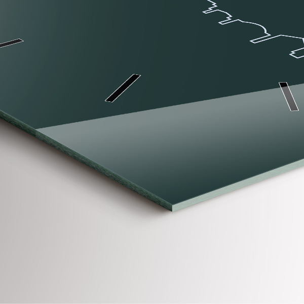 Szögletes fali üvegóra Brno város vonalművészete