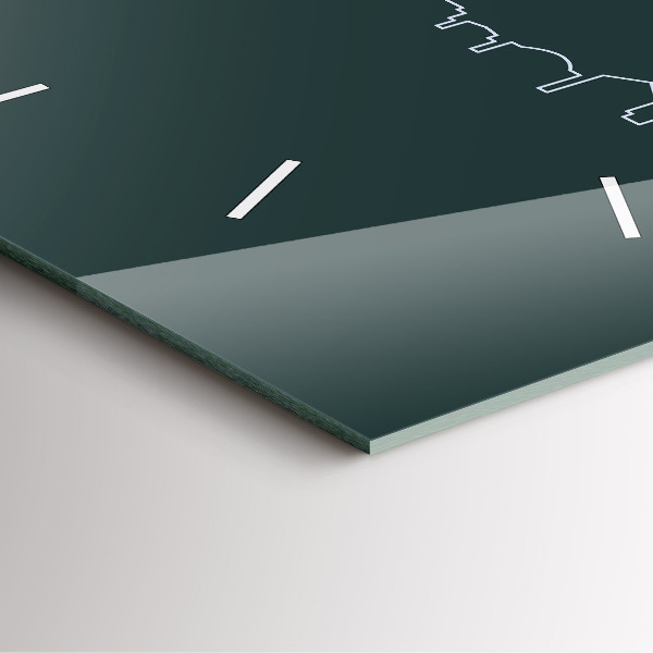 Szögletes fali üvegóra Brno város vonalművészete