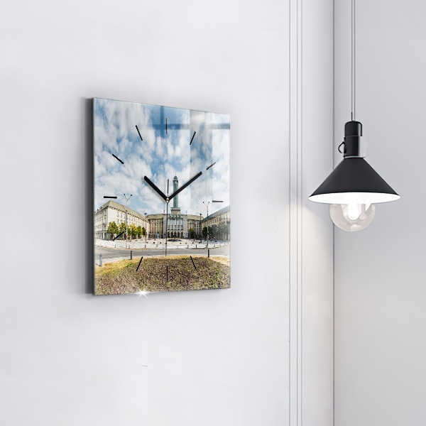 Szögletes fali üvegóra Panoráma Ostrava városára