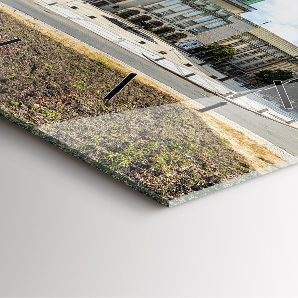 Szögletes fali üvegóra Panoráma Ostrava városára