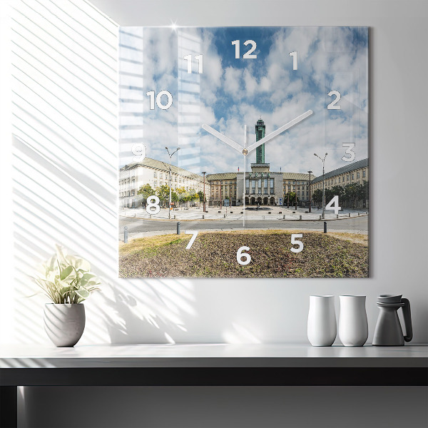 Szögletes fali üvegóra Panoráma Ostrava városára