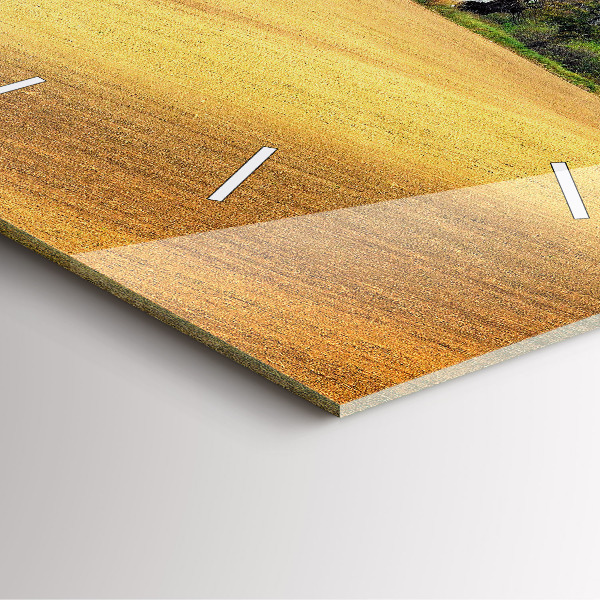 Szögletes fali üvegóra Morvaország vidéki táj