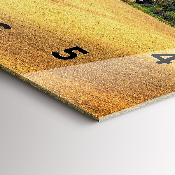 Szögletes fali üvegóra Morvaország vidéki táj