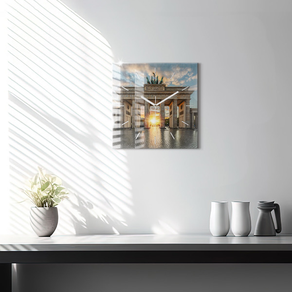 Szögletes fali üvegóra Brandenburgi kapu Berlinben