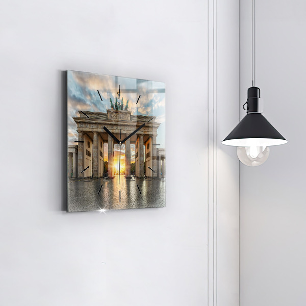 Szögletes fali üvegóra Brandenburgi kapu Berlinben