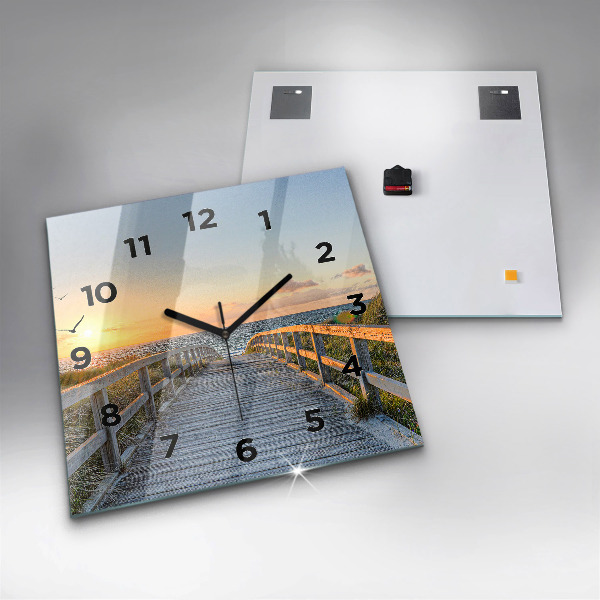 Szögletes fali üvegóra Tengerparti nyaralás