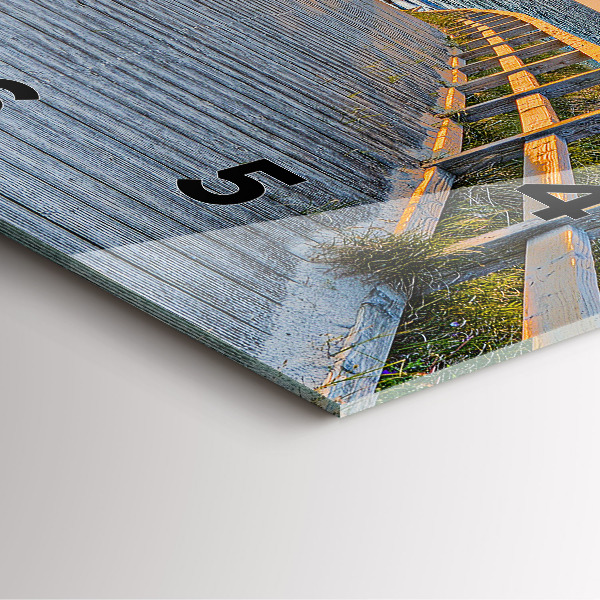 Szögletes fali üvegóra Tengerparti nyaralás