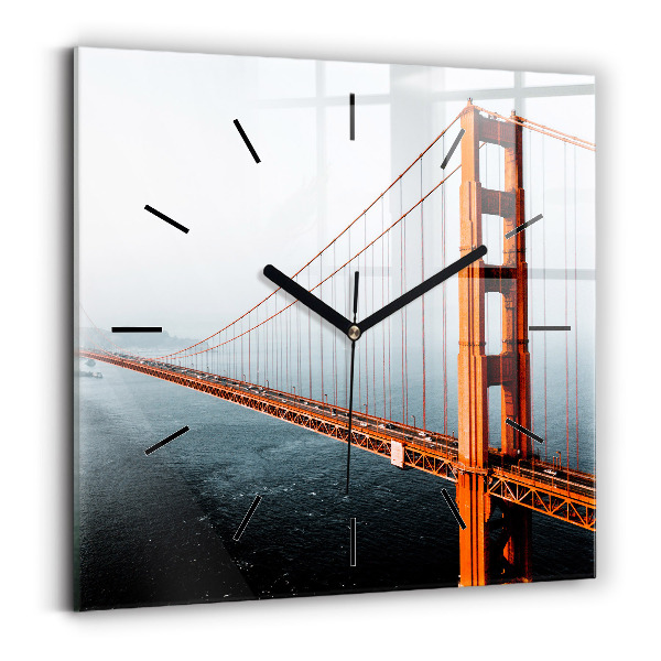 Szögletes fali üvegóra Golden Gate híd