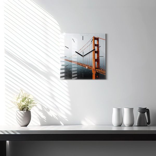 Szögletes fali üvegóra Golden Gate híd