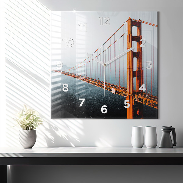 Szögletes fali üvegóra Golden Gate híd