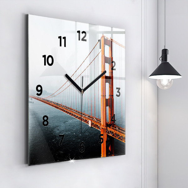 Szögletes fali üvegóra Golden Gate híd