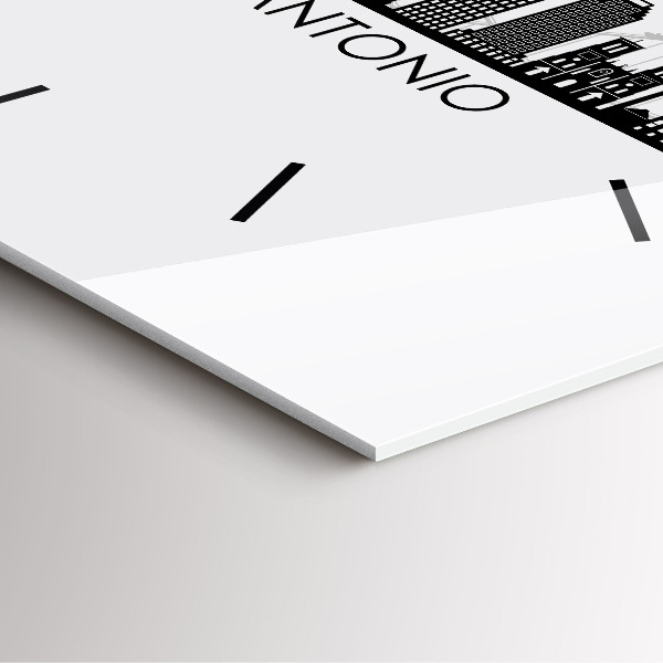 Szögletes fali üvegóra San Antonio Texas városa