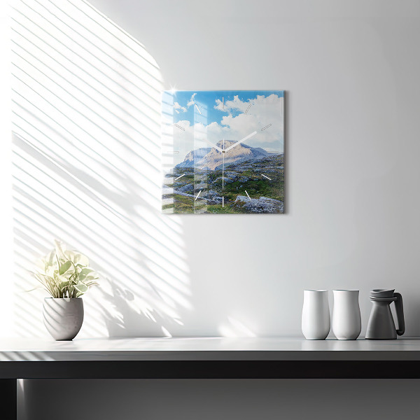 Szögletes fali üvegóra Sziklás táj