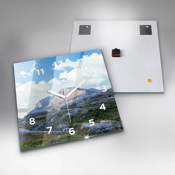 Szögletes fali üvegóra Sziklás táj