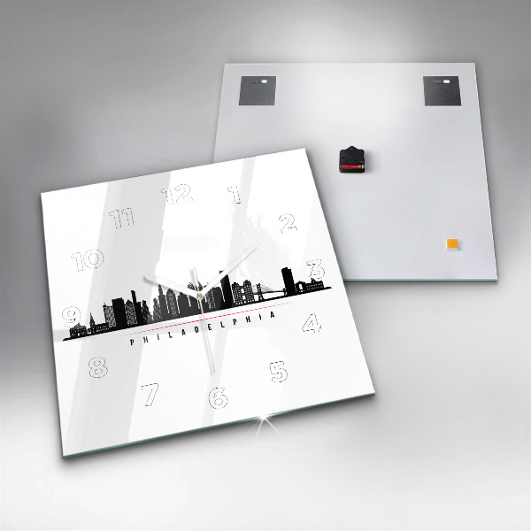 Szögletes fali üvegóra Philadelphia illusztráció