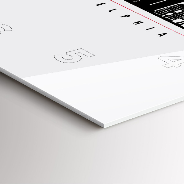 Szögletes fali üvegóra Philadelphia illusztráció