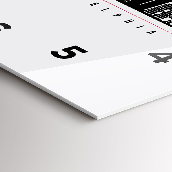 Szögletes fali üvegóra Philadelphia illusztráció