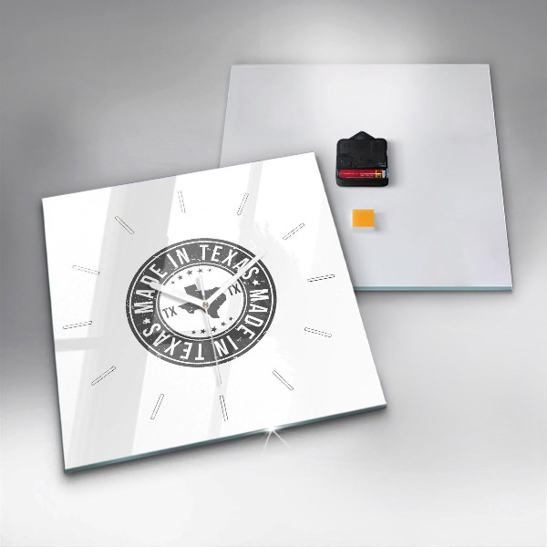 Szögletes fali üvegóra Texas bélyegző