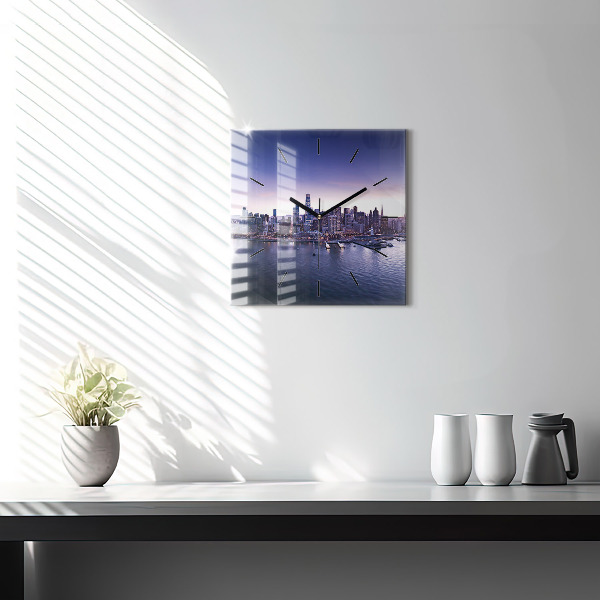 Szögletes fali üvegóra Kilátás San Franciscora