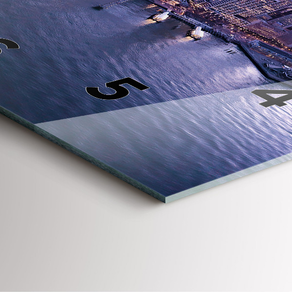 Szögletes fali üvegóra Kilátás San Franciscora