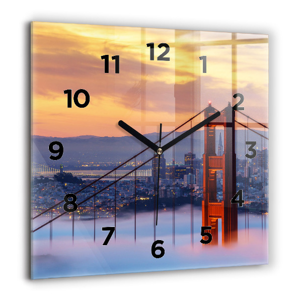 Szögletes fali üvegóra San Francisco híd
