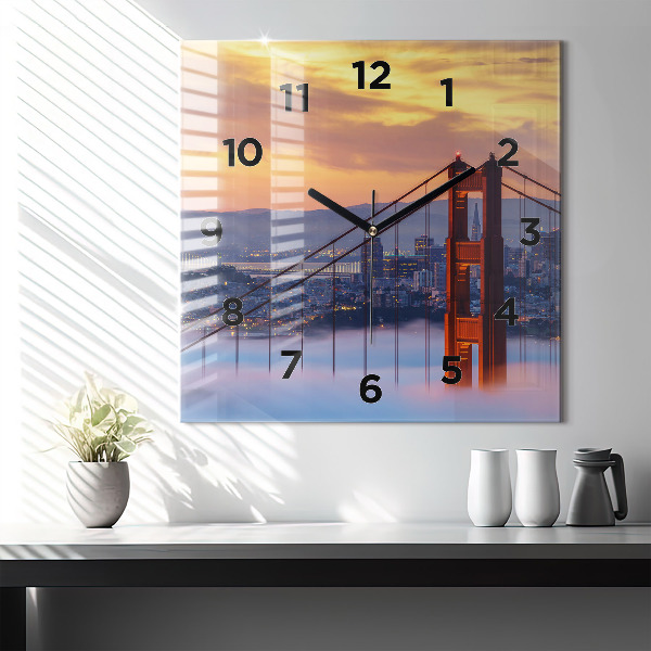 Szögletes fali üvegóra San Francisco híd