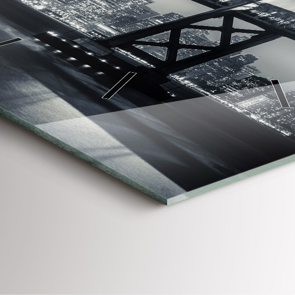 Szögletes fali üvegóra San Francisco híd éjjel