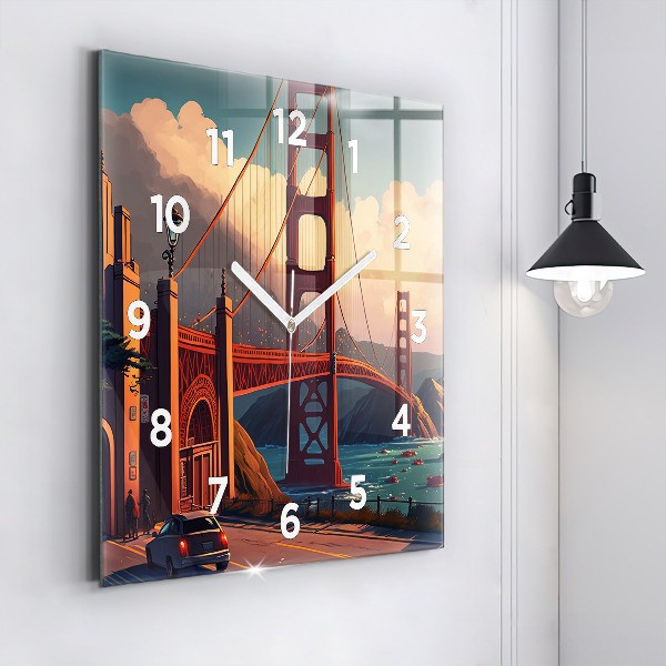 Szögletes fali üvegóra San Francisco híd