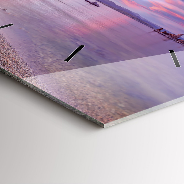 Szögletes fali üvegóra Napkelte Kalifornia