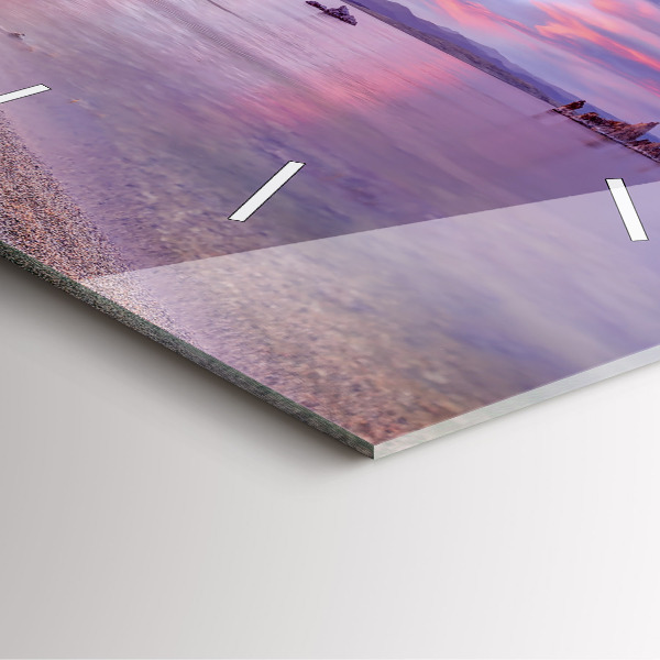 Szögletes fali üvegóra Napkelte Kalifornia