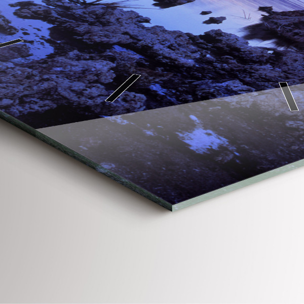 Szögletes fali üvegóra Kaliforniai tó